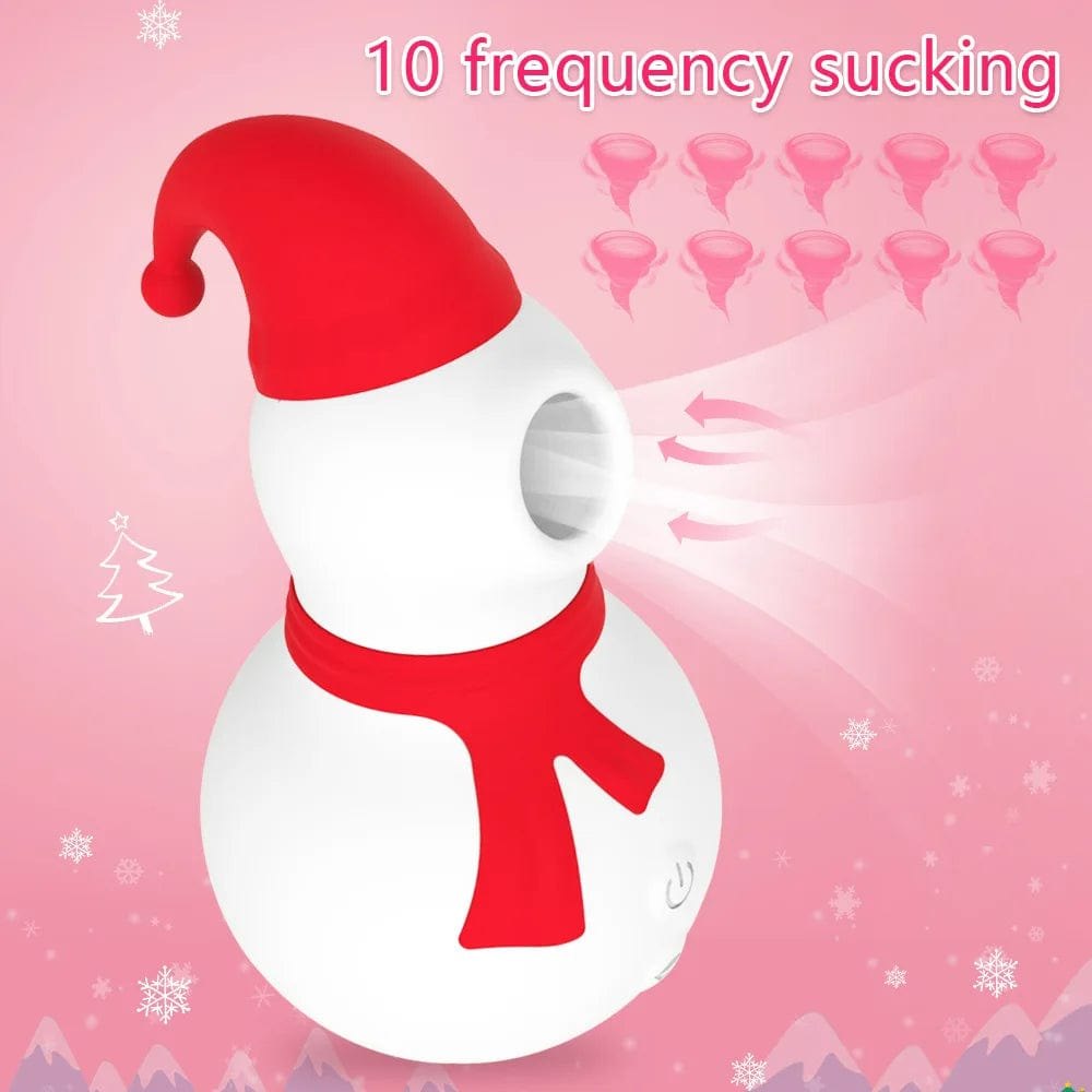 Snowman-shaped clitoral suction vibrator, photo 3