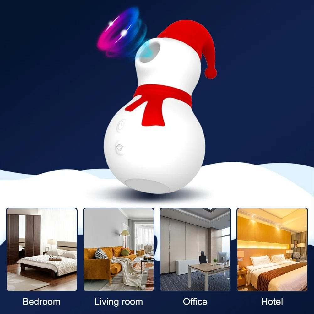 Snowman-shaped clitoral suction vibrator, photo 5