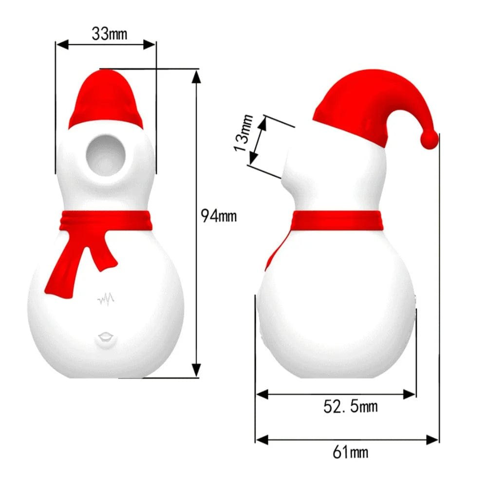 Snowman-shaped clitoral suction vibrator, photo 7