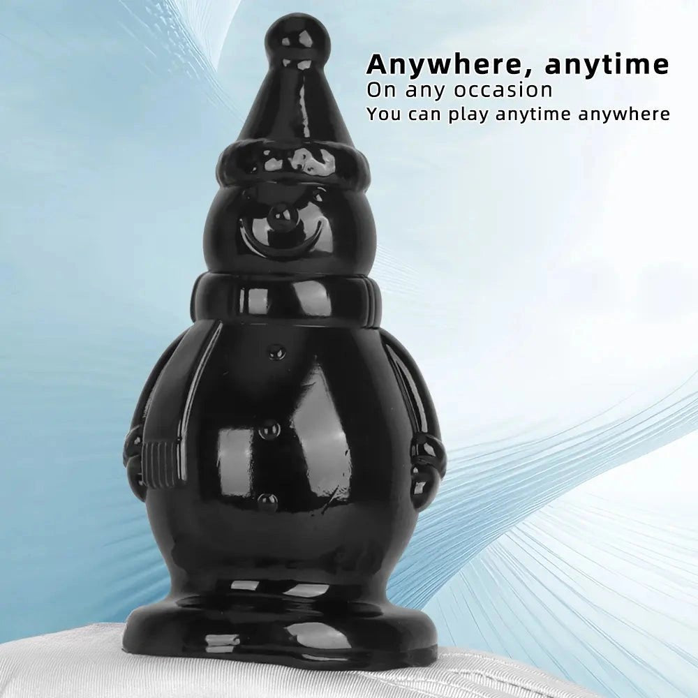 Black snowman novelty butt plug, photo 3