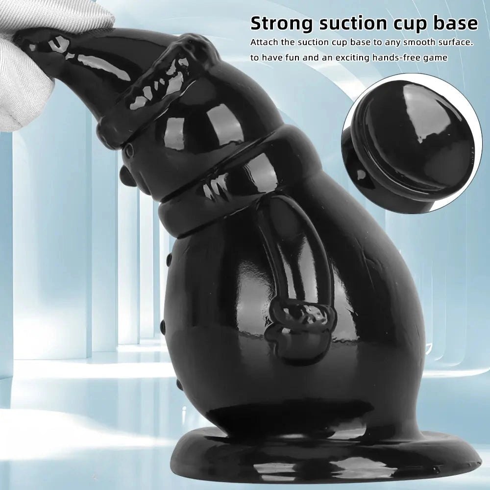 Black snowman novelty butt plug, photo 5