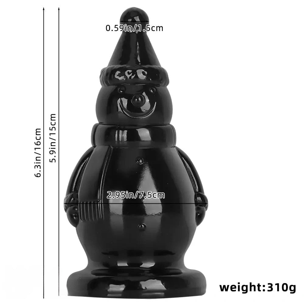Black snowman novelty butt plug, photo 8