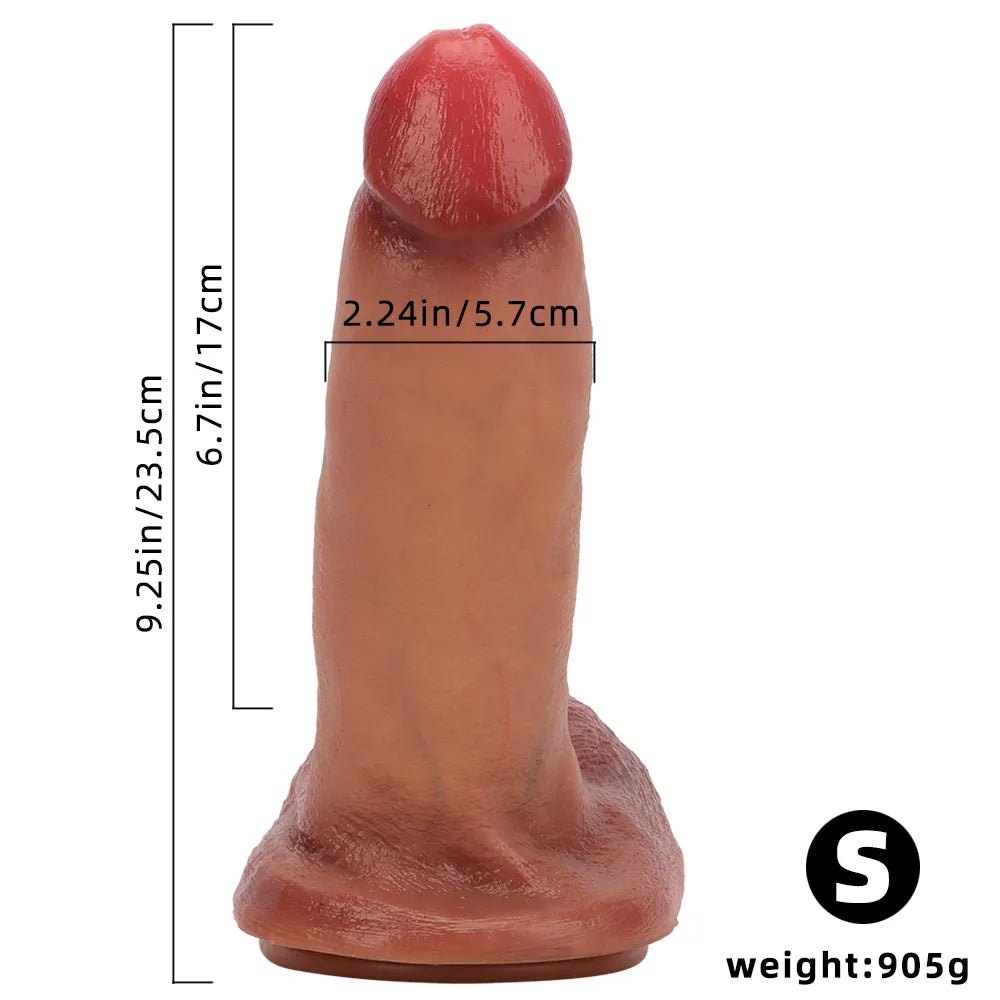 Flesh silicone suction cup dildo
