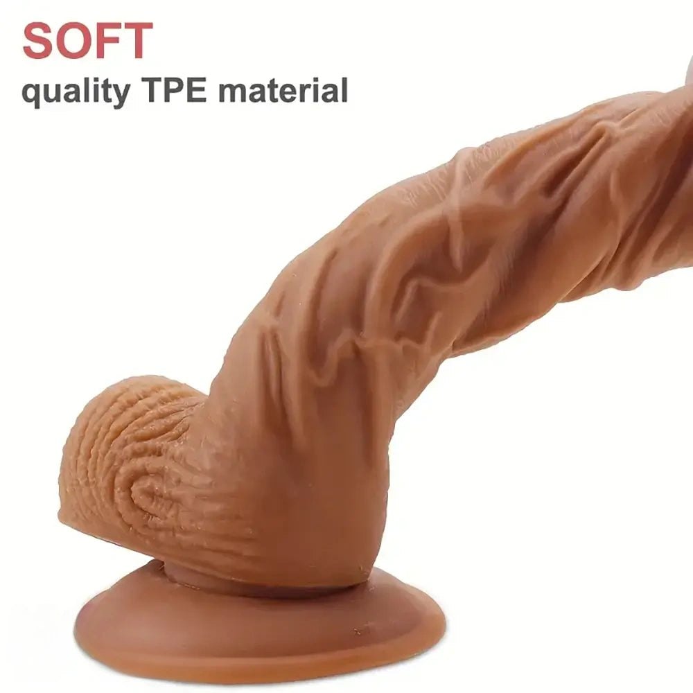 Flesh tone TPE realistic dildo, photo 3