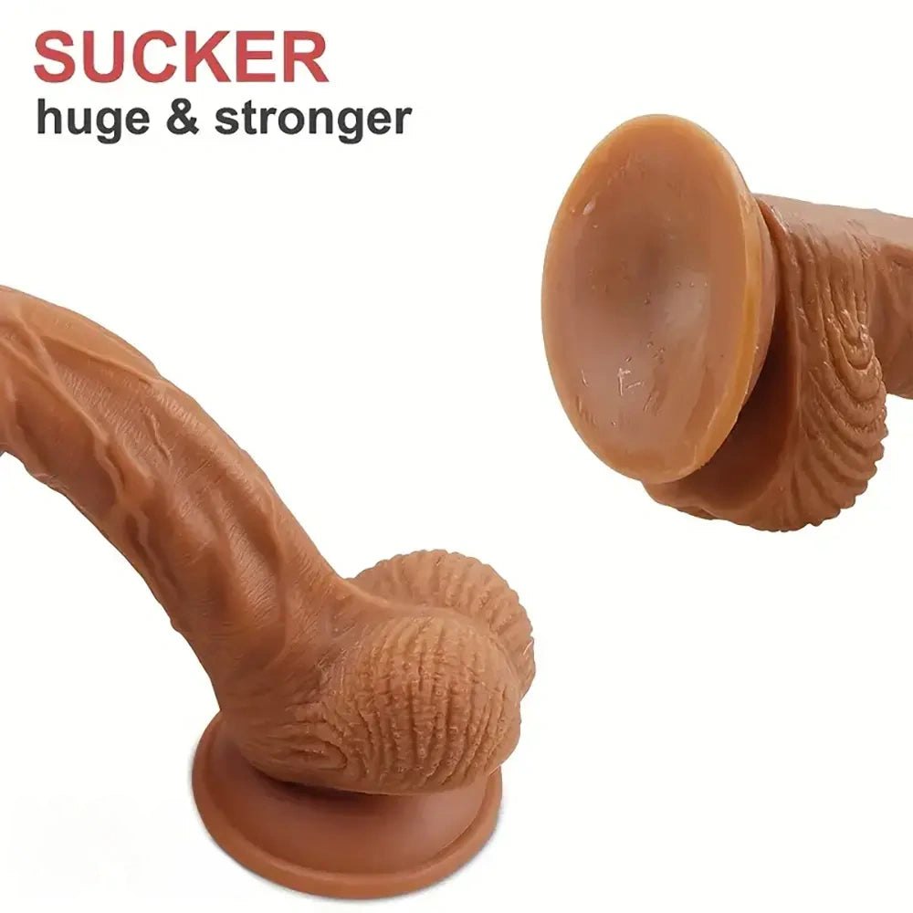 Flesh tone TPE realistic dildo, photo 4