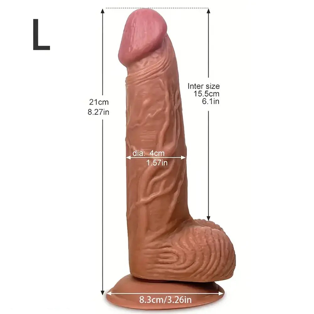 Flesh tone TPE realistic dildo, photo 5