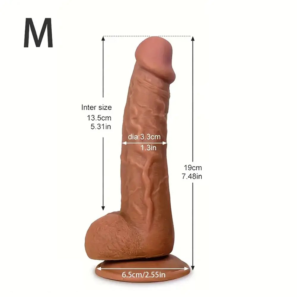 Flesh tone TPE realistic dildo, photo 6
