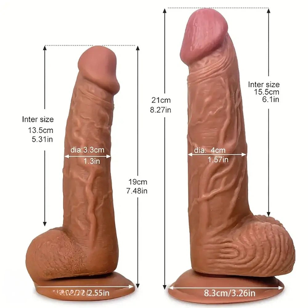 Flesh tone TPE realistic dildo, photo 7