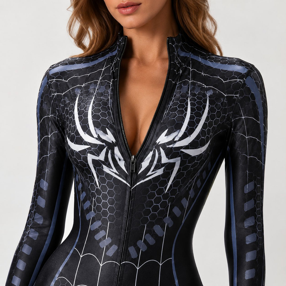 Spider print zipper crotch bodysuit, photo 1