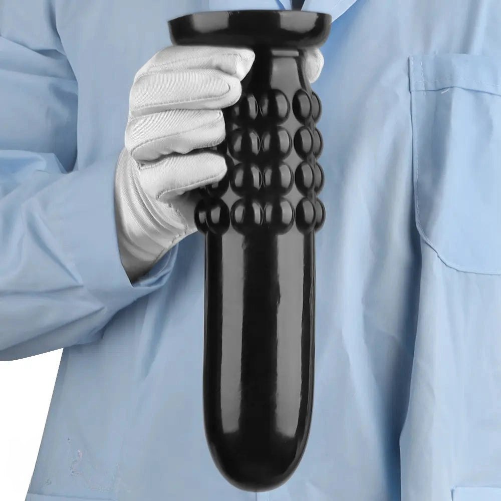 Black ribbed anal plug, photo 13