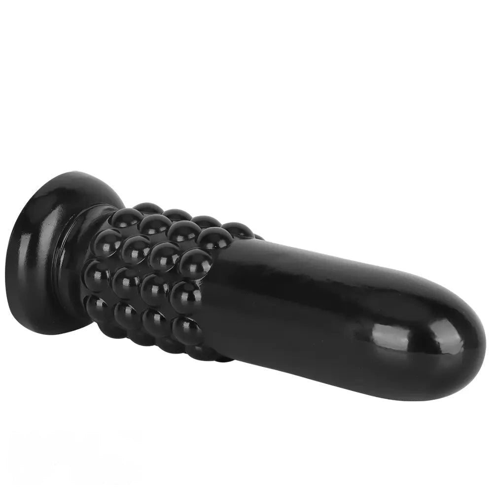 Black ribbed anal plug, photo 14