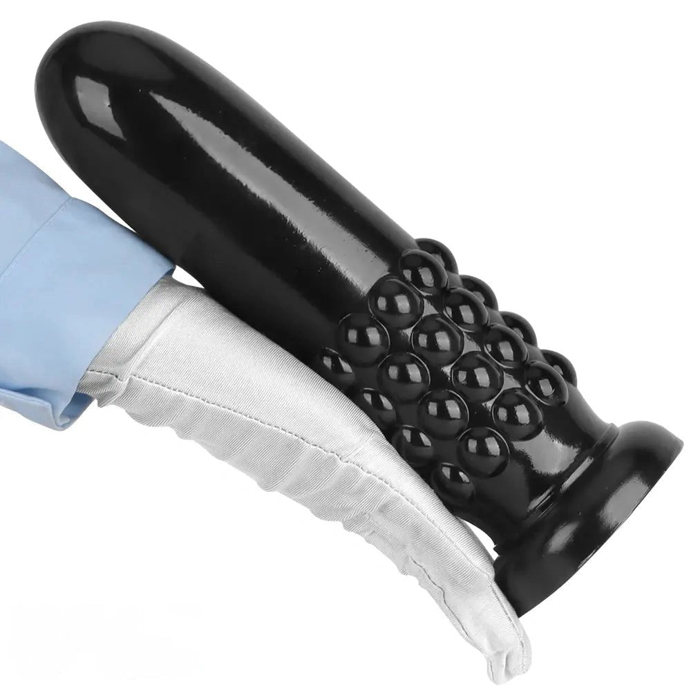Black ribbed anal plug, photo 15