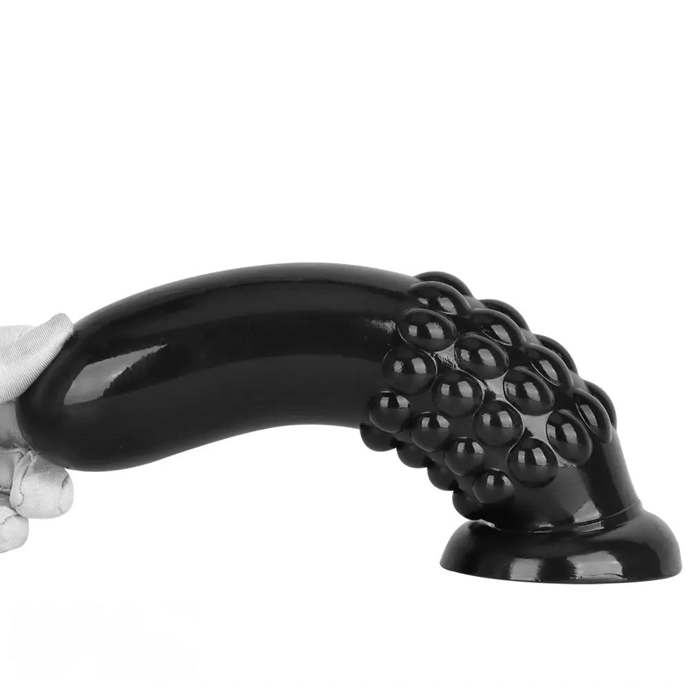 Black ribbed anal plug, photo 2