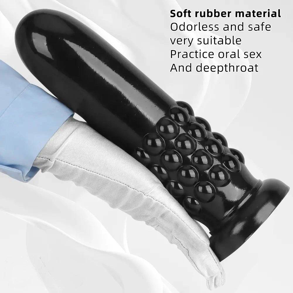 Black ribbed anal plug, photo 7