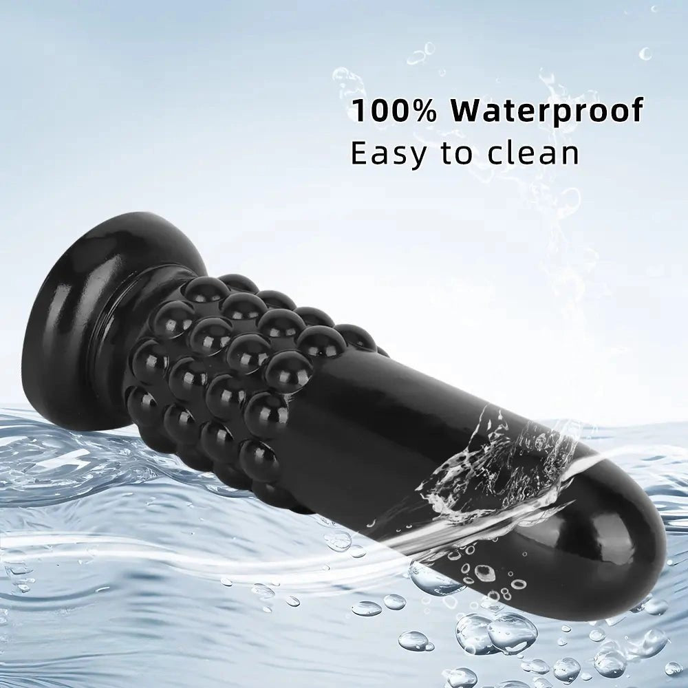 Black ribbed anal plug, photo 8