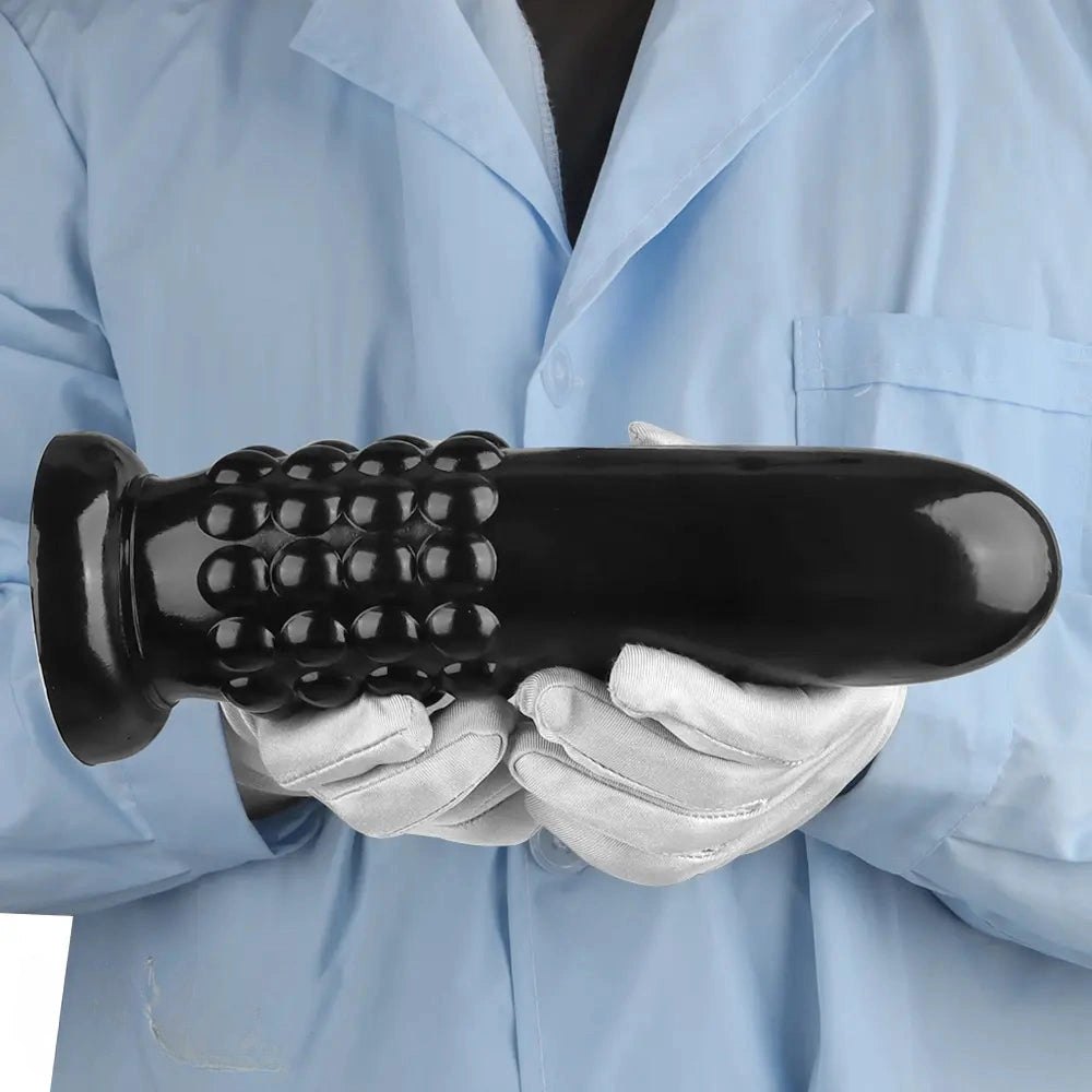 Black ribbed anal plug, photo 9