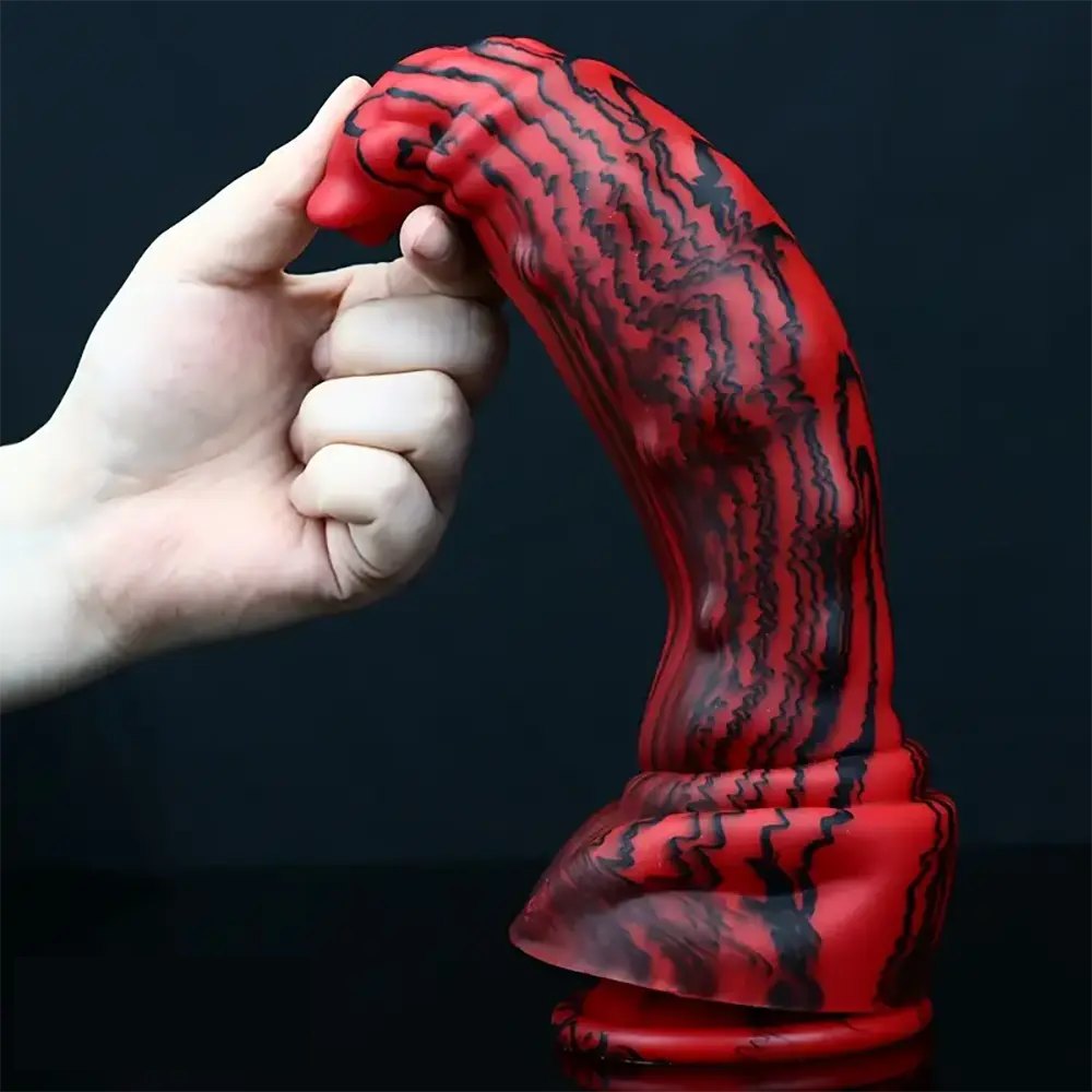 Red spiked dragon fantasy dildo, photo 5