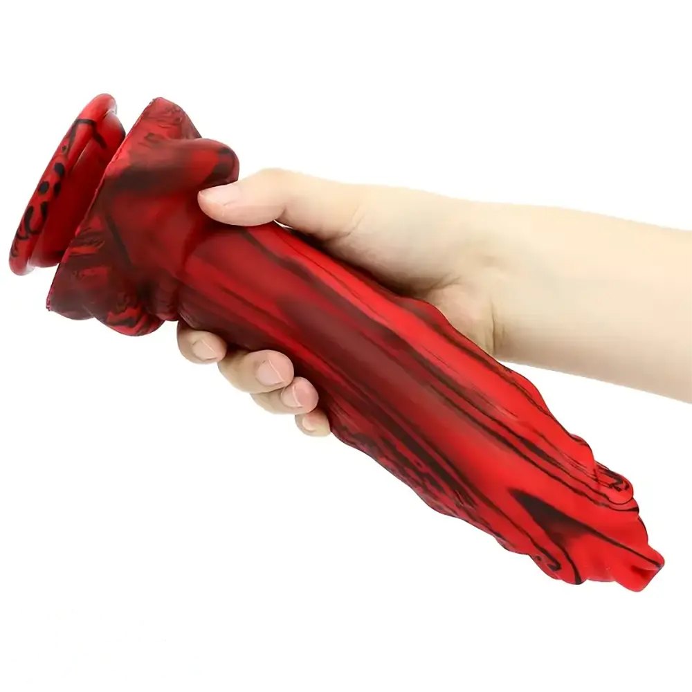 Red spiked dragon fantasy dildo, photo 6