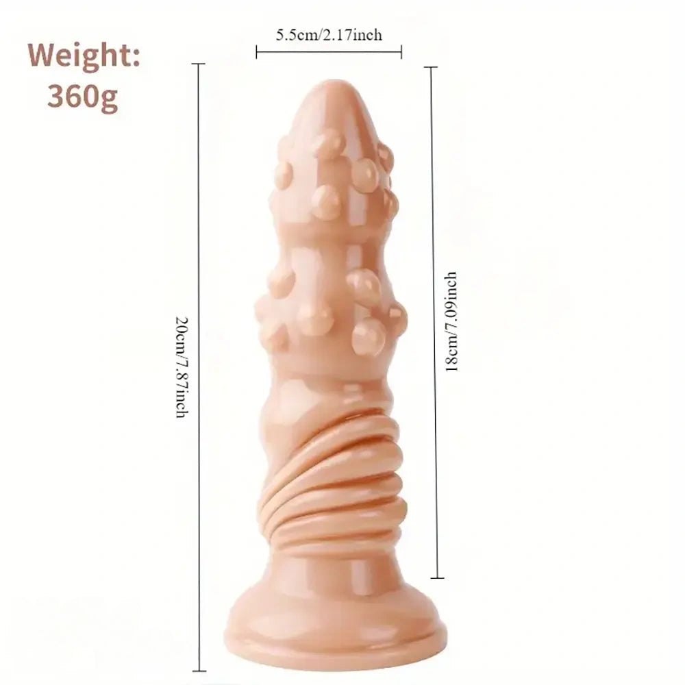 Flesh-tone spiked fantasy dildo, photo 4