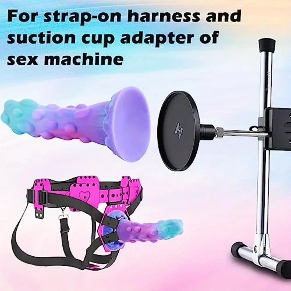 Spiked fantasy silicone dildo with suction cup base texture, photo 3