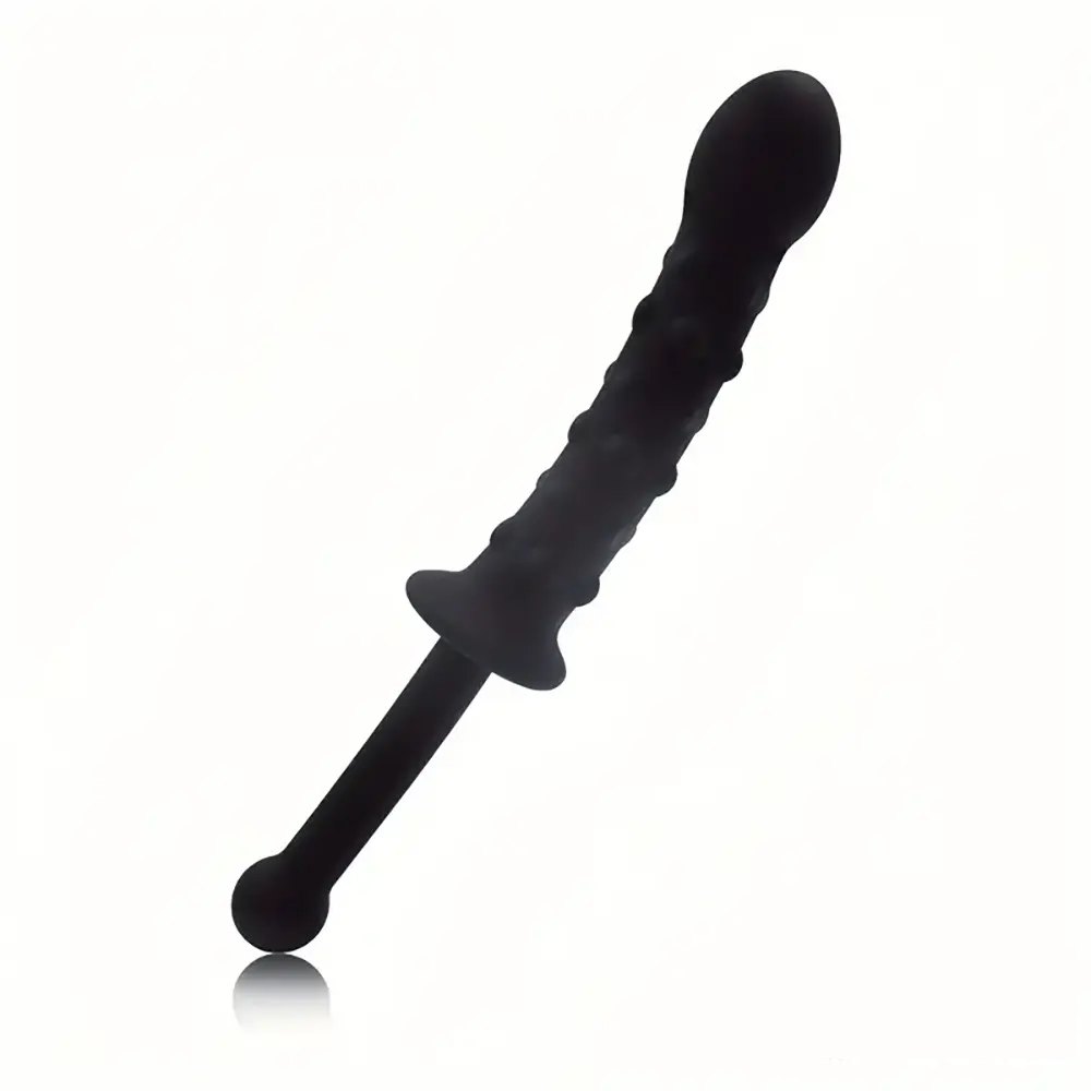 Black spiked handle dildo