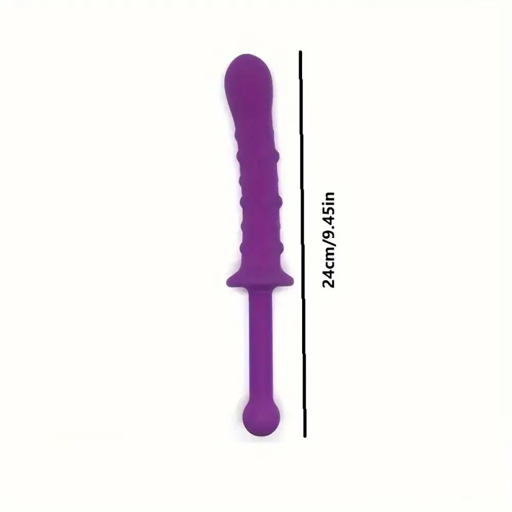 Purple spiked handle dildo
