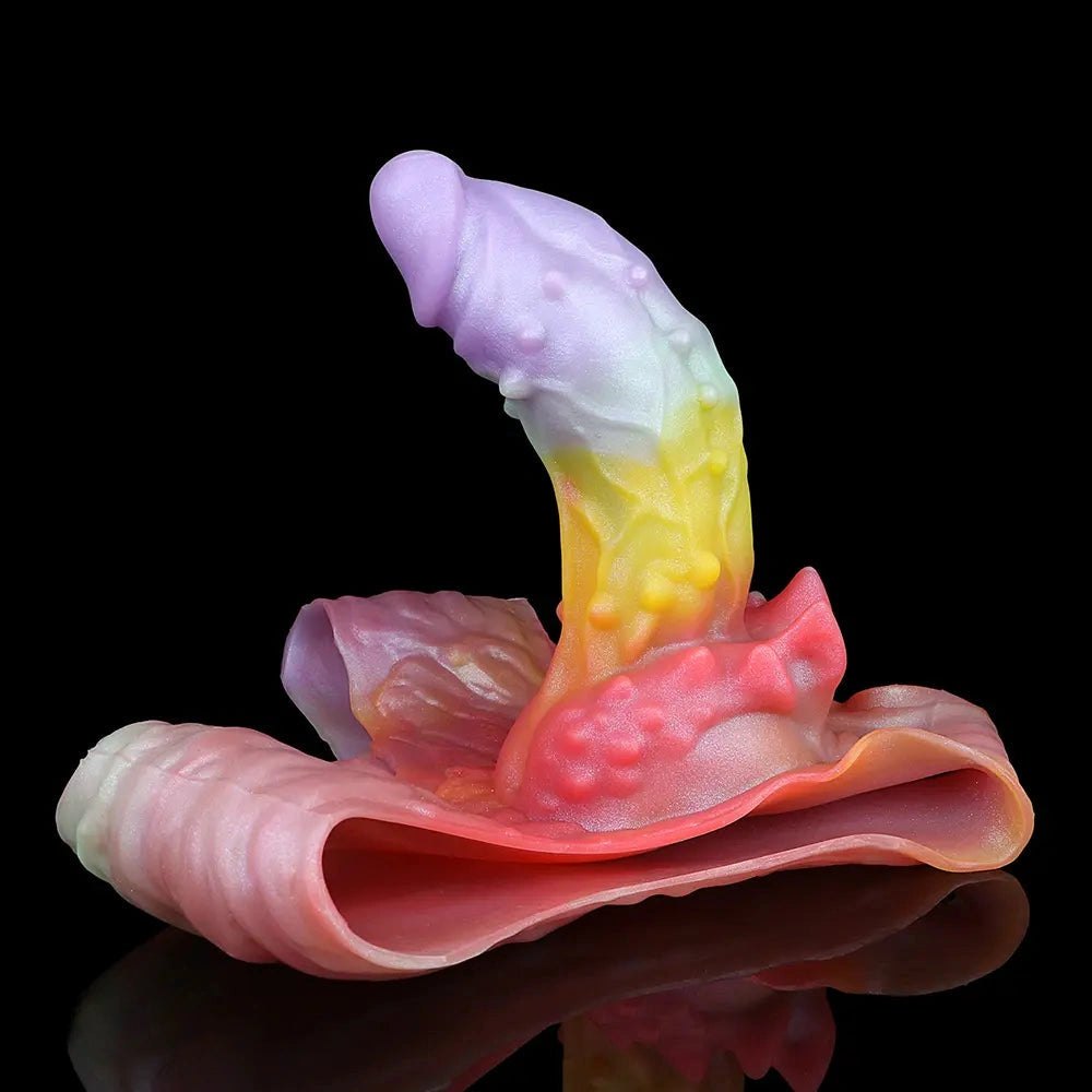Spiked hollow fantasy silicone dildo, photo 1