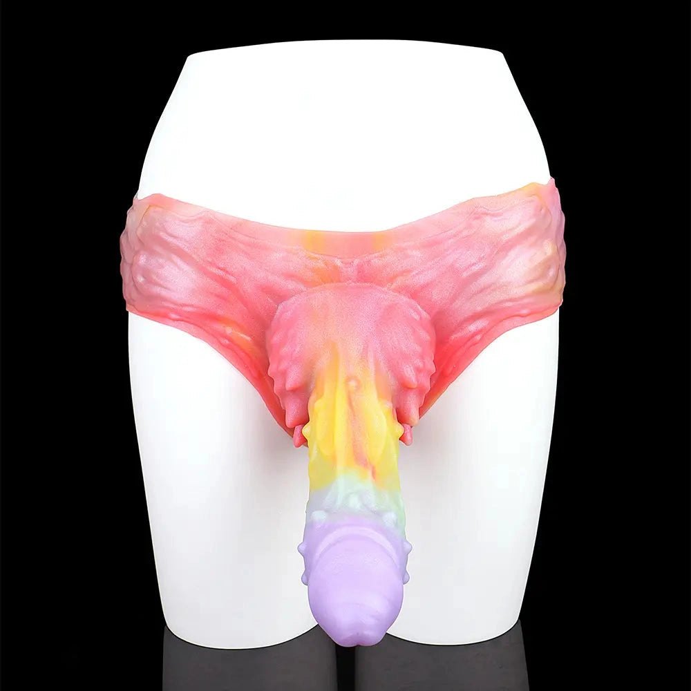 Spiked hollow fantasy silicone dildo, photo 15