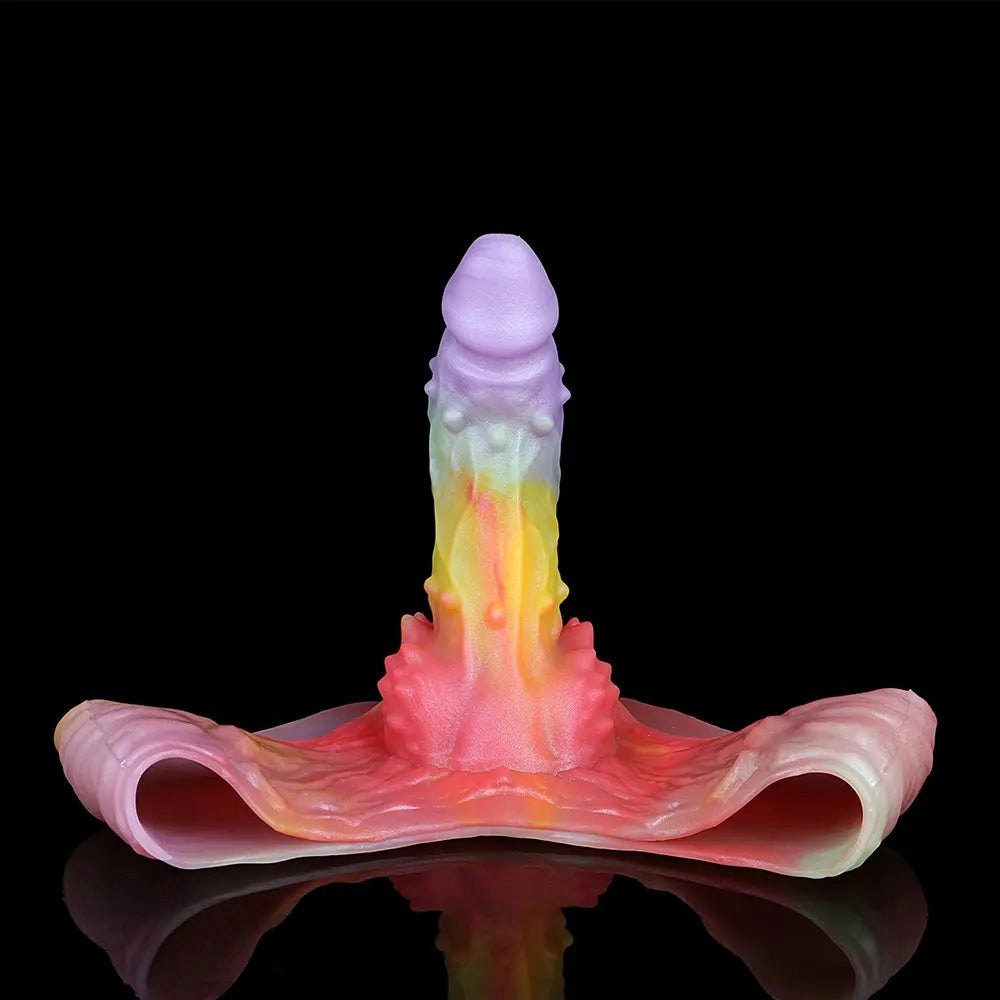 Spiked hollow fantasy silicone dildo, photo 2