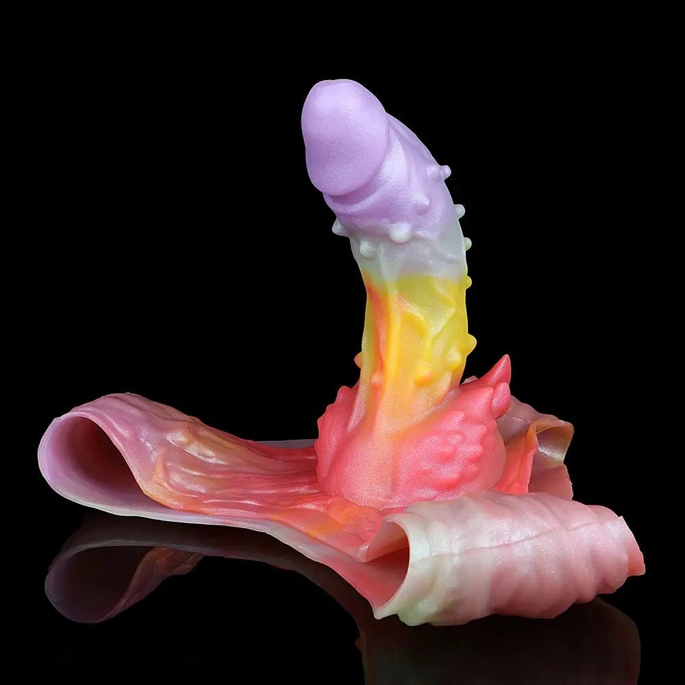 Spiked hollow fantasy silicone dildo, photo 7
