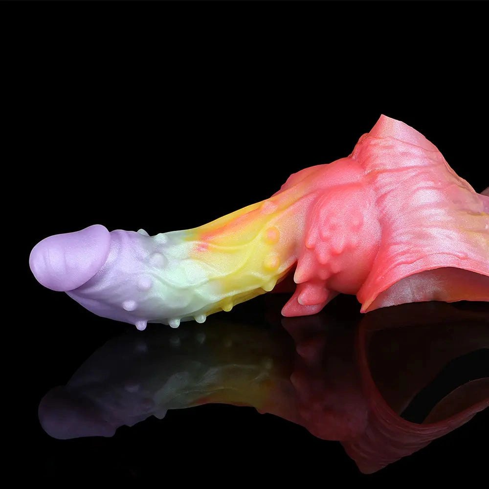 Spiked hollow fantasy silicone dildo, photo 8