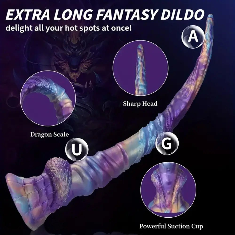 Purple fantasy horn dildo, photo 8
