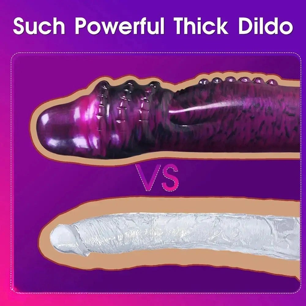 Purple and black fantasy silicone dildo, photo 3
