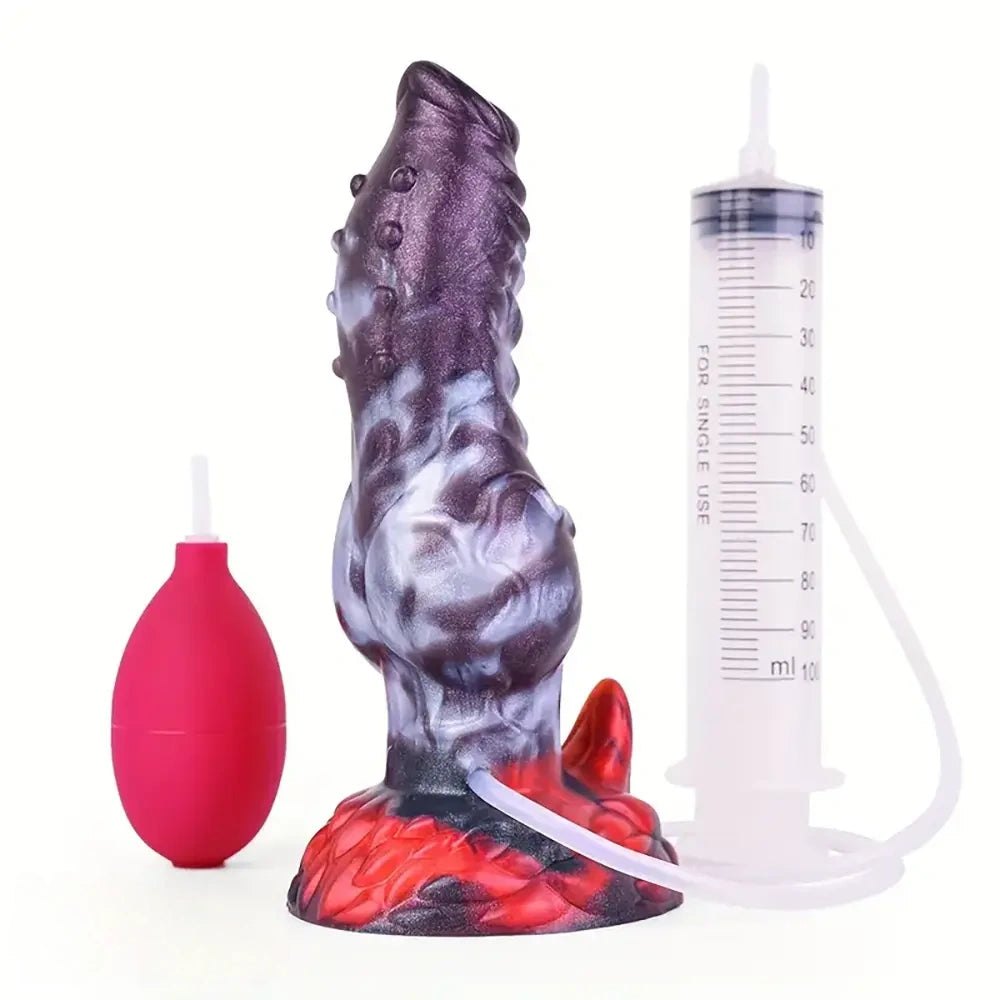 Spiked knot silicone animal dildo, photo 1