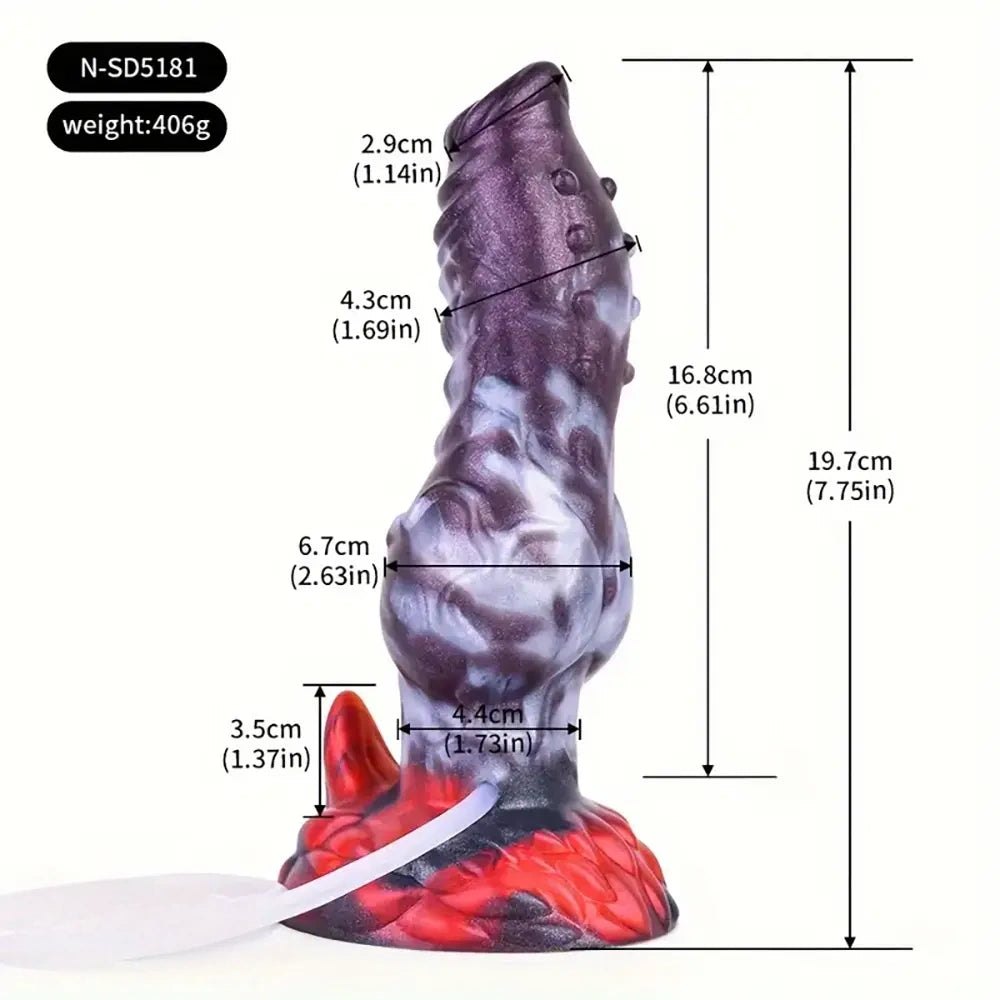 Spiked knot silicone animal dildo, photo 5