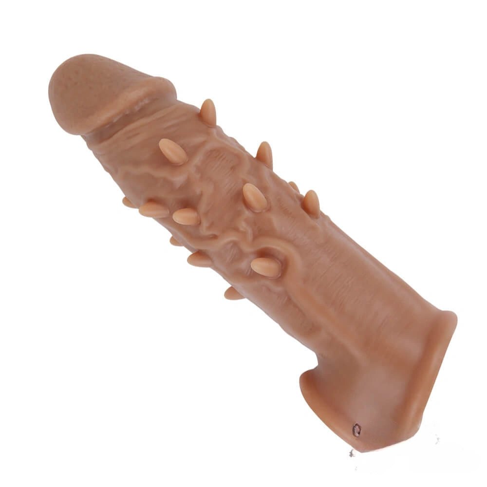 Flesh-tone liquid silicone penis extension sleeve, photo 1