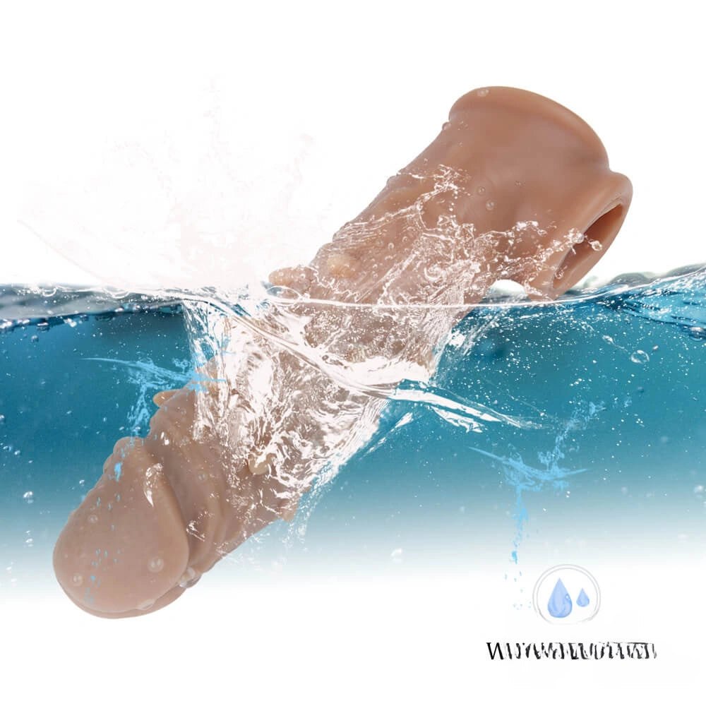 Flesh-tone liquid silicone penis extension sleeve, photo 6