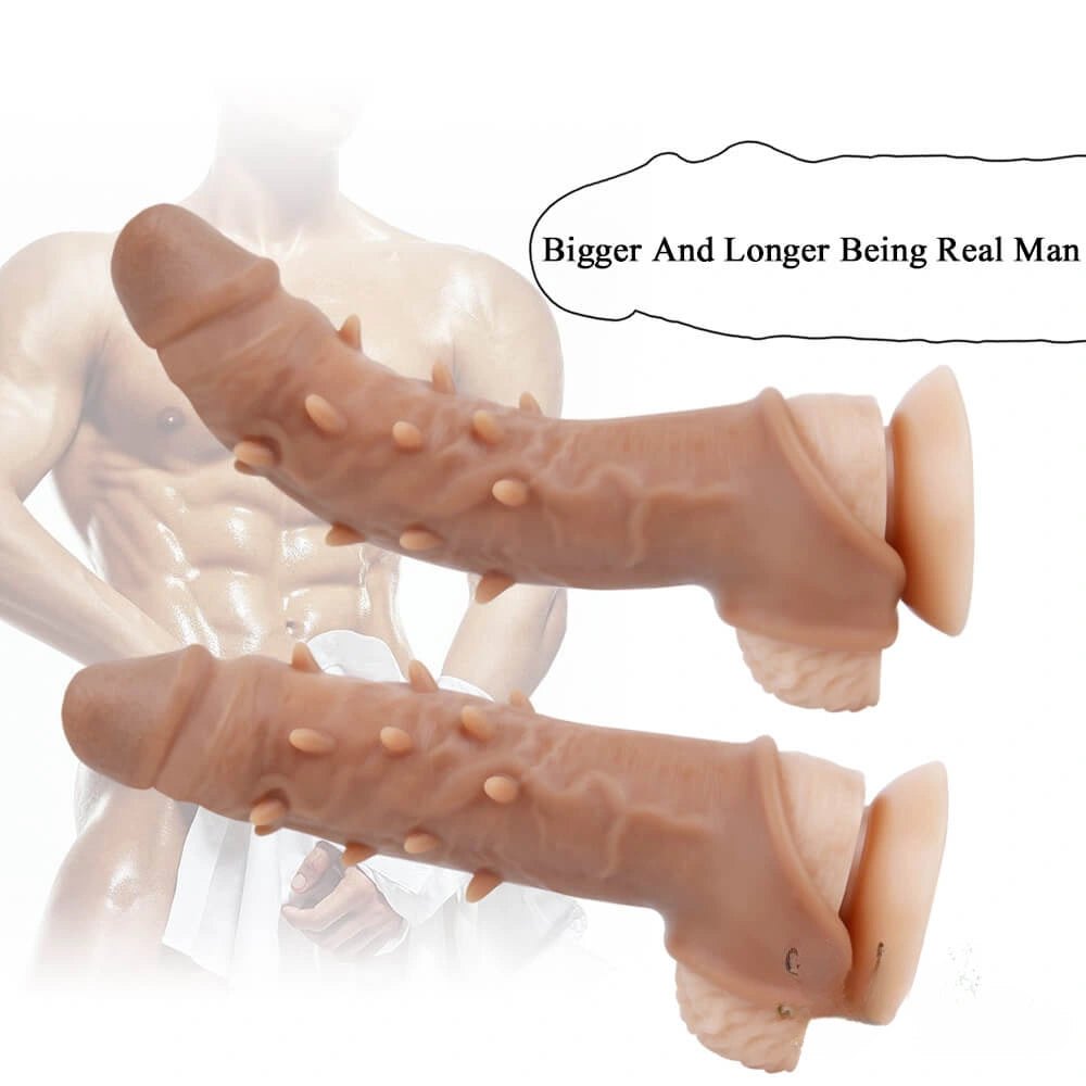 Flesh-tone liquid silicone penis extension sleeve, photo 8