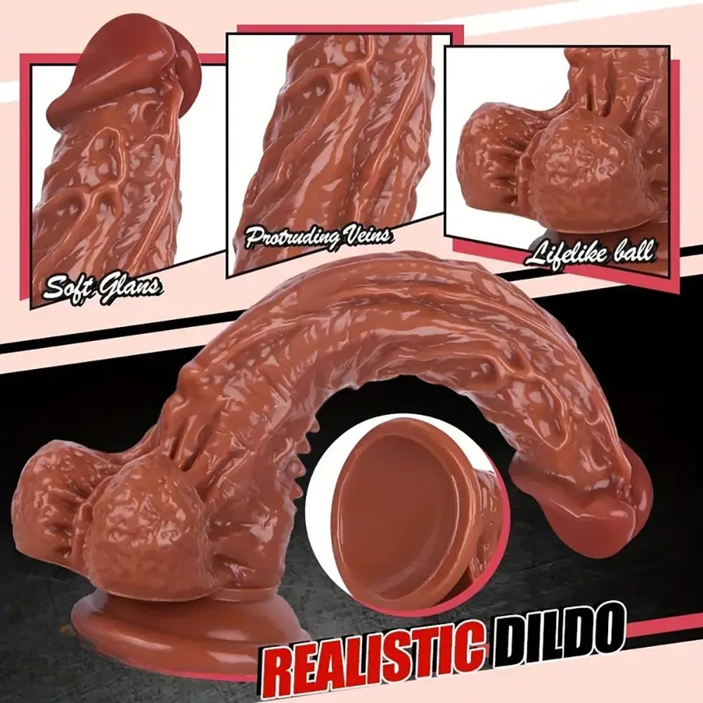 Translucent pink realistic dildo, photo 4