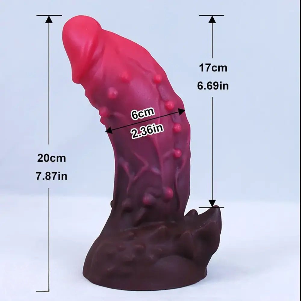 Rose Red spiked textured monster fantasy dildo
