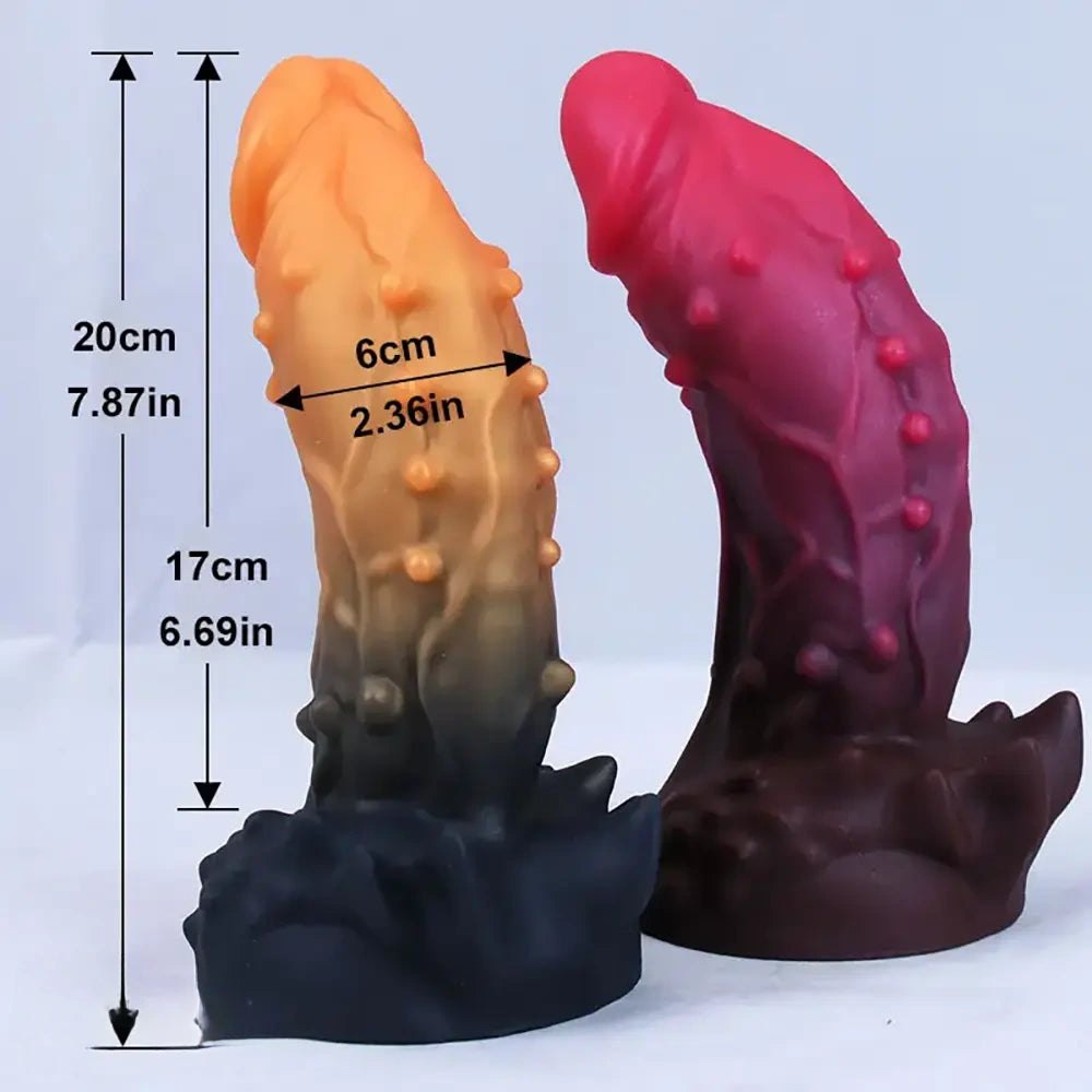 Spiked textured monster fantasy dildo, photo 8