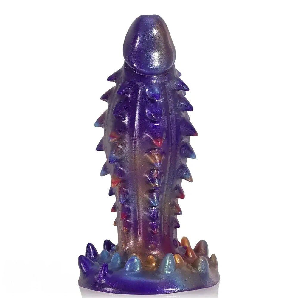 Purple galaxy spiked monster fantasy dildo, photo 1