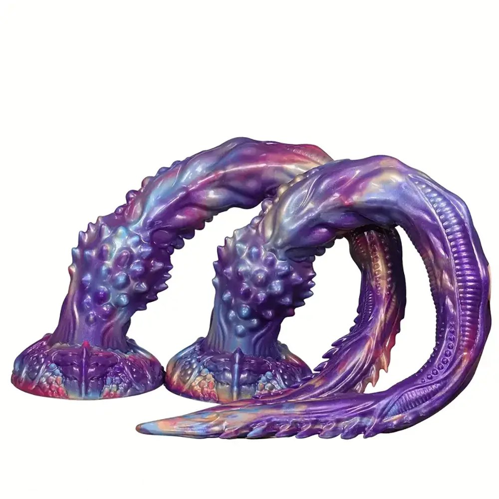 Mixed color spiked monster fantasy dildo, photo 2
