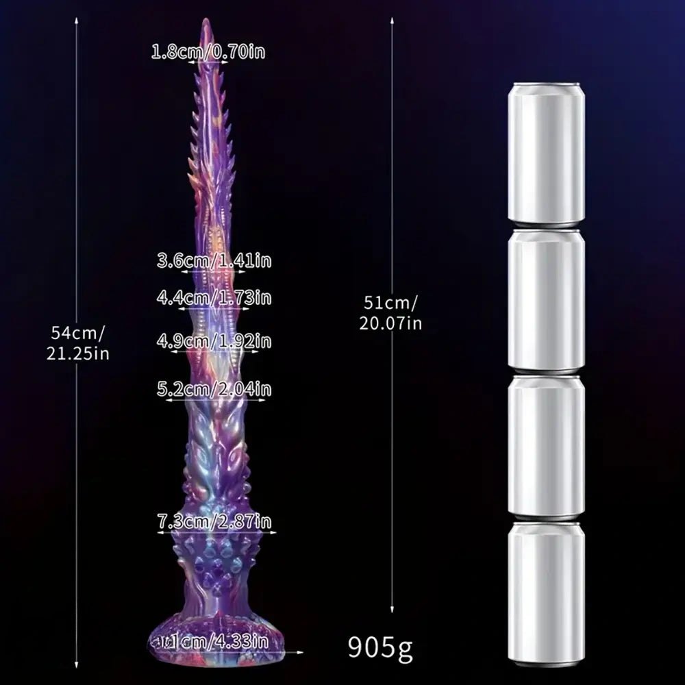Mixed color spiked monster fantasy dildo, photo 4