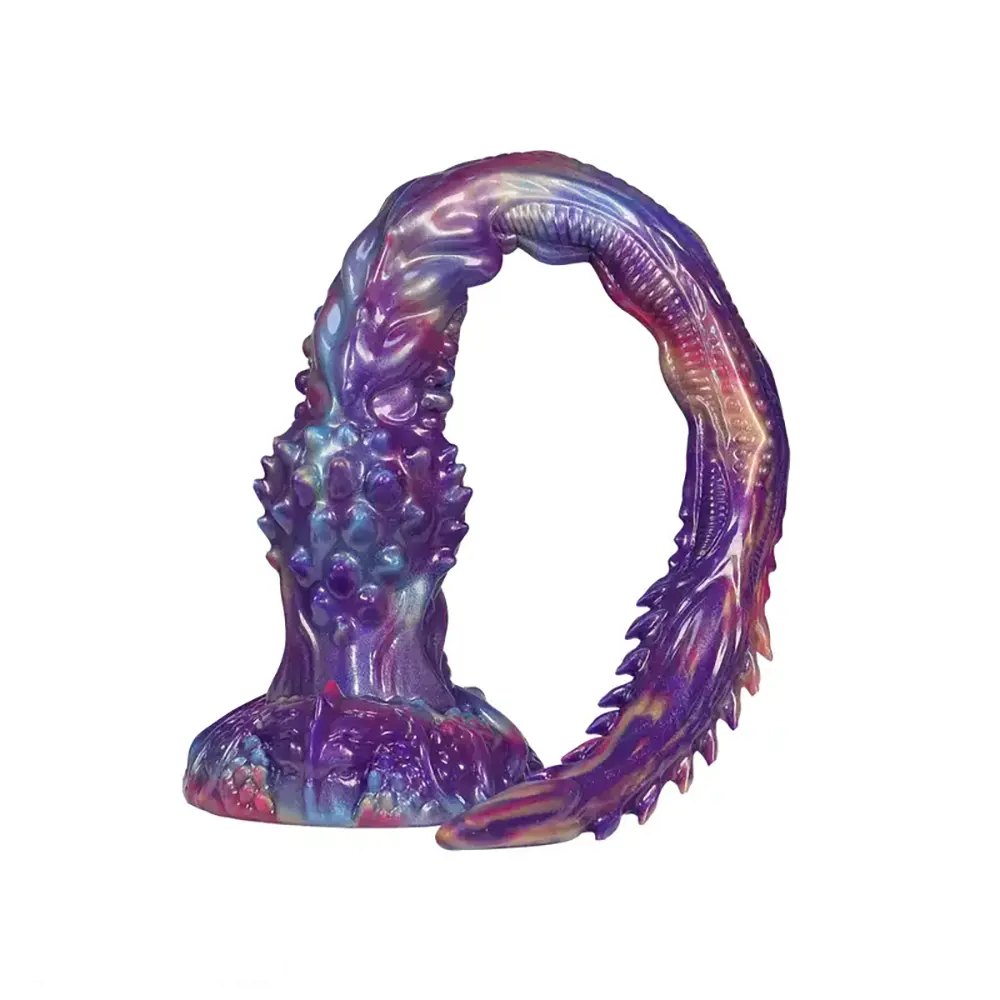 Mixed color spiked monster fantasy dildo, photo 7