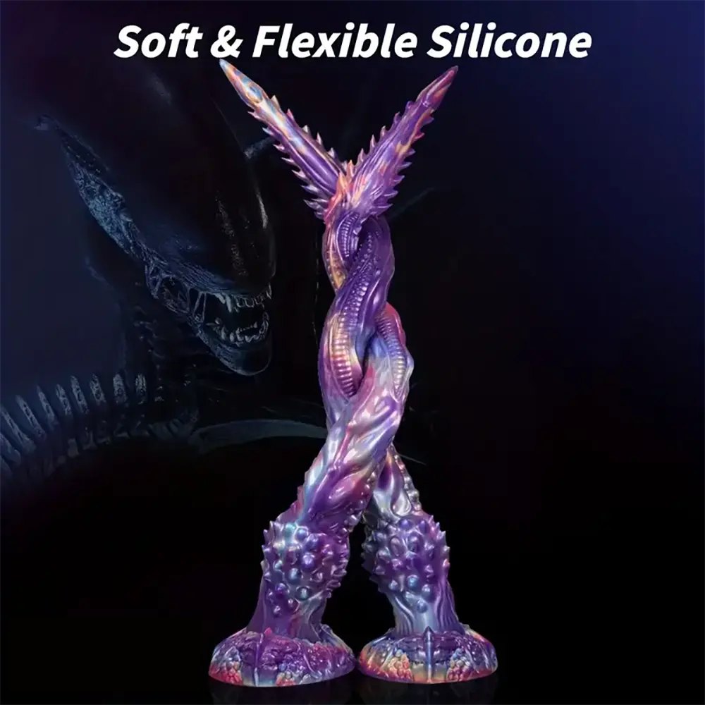 Mixed color spiked monster fantasy dildo, photo 8