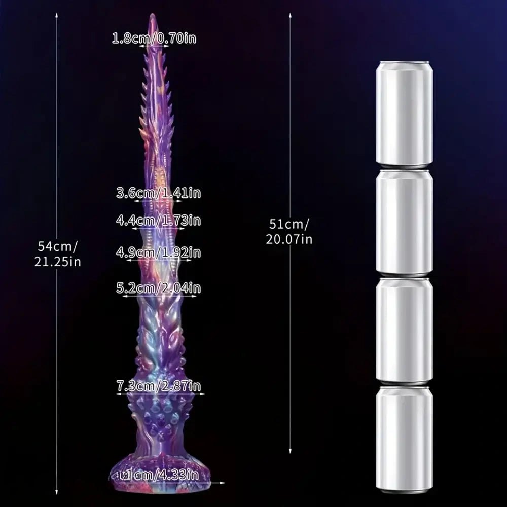 Mixed color spiked monster fantasy dildo, photo 9