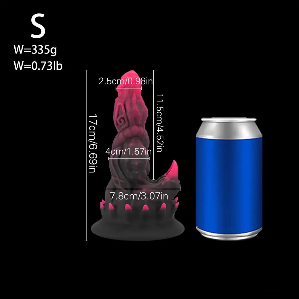 Black pink spiked monster dildo, photo 5