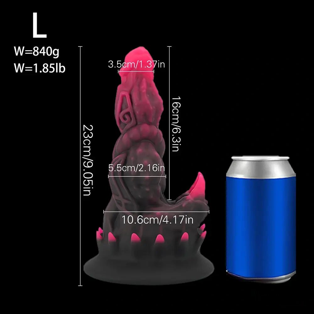 Black pink spiked monster dildo, photo 7