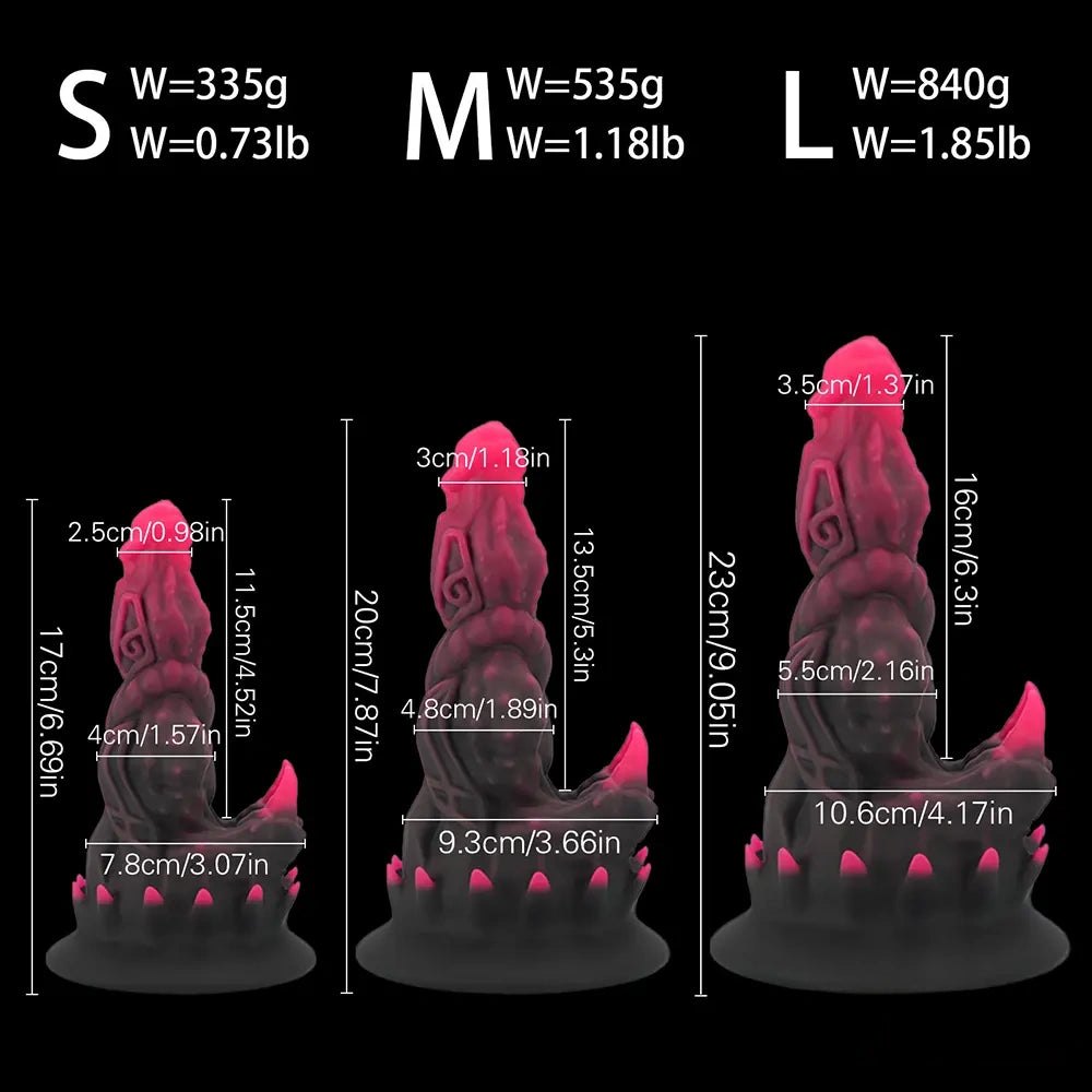 Black pink spiked monster dildo, photo 8